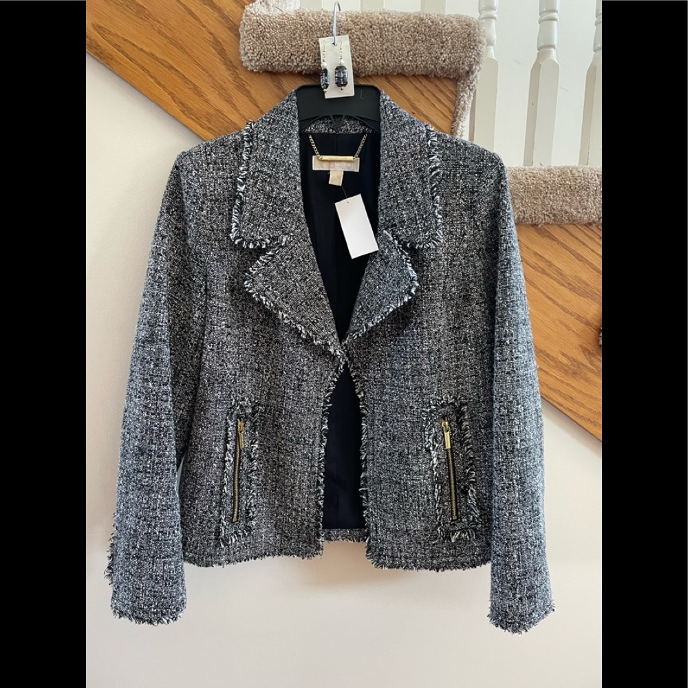 Michael KORS Black and White Tweed Jacket